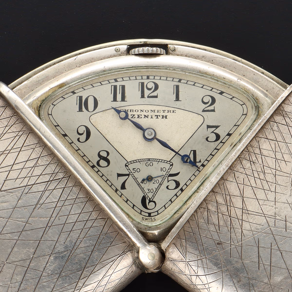 Rare Art Deco Silver Zenith Chronometer