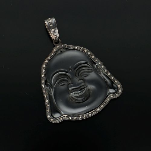 Black Onyx Buddha Pendant image-1