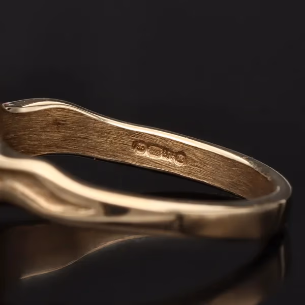 9k Yellow Gold Diamond Ring by Sheila Fleet