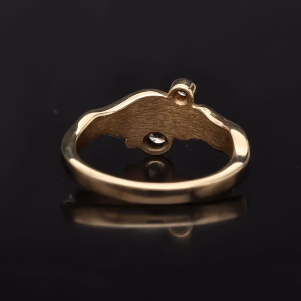 9k Yellow Gold Diamond Ring by Sheila Fleet