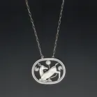 Sterling Silver Kneeling Deer Pendant by Arno Malinowski for Georg Jensen