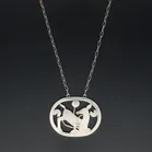 Sterling Silver Kneeling Deer Pendant by Arno Malinowski for Georg Jensen