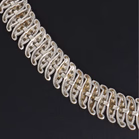 9ct White Gold Diamond Encrusted Bracelet