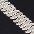 9ct White Gold Diamond Encrusted Bracelet