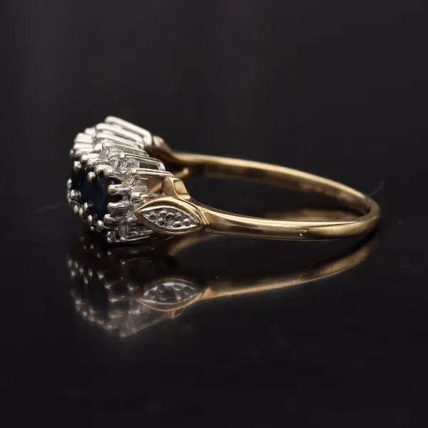 Gold Sapphire Diamond Ring
