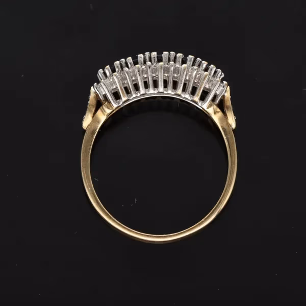 Gold Sapphire Diamond Ring