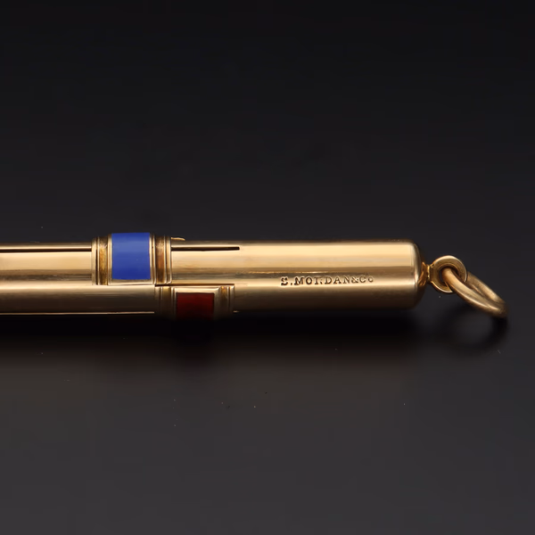 15ct Yellow Gold Tri-Colour Propelling Pencil