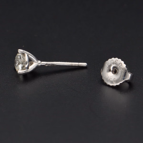 Hearts On Fire 18ct White Gold Diamond Stud Earrings