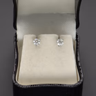 Hearts On Fire 18ct White Gold Diamond Stud Earrings