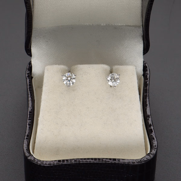 Hearts On Fire 18ct White Gold Diamond Stud Earrings