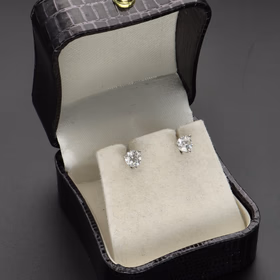 Hearts On Fire 18ct White Gold Diamond Stud Earrings
