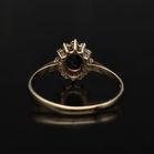 9ct Yellow Gold Sapphire and Diamond Cluster Ring