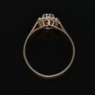 9ct Yellow Gold Sapphire and Diamond Cluster Ring