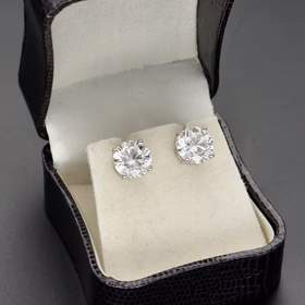 New Platinum Lab Diamond Earrings