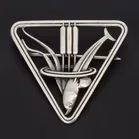 Danish Silver Dolphin Design Brooch