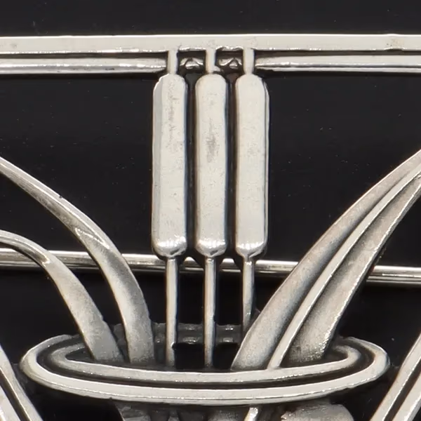 Danish Silver Dolphin Design Brooch