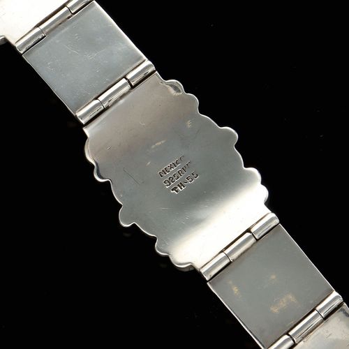 Heavy Vintage Mexican Silver Bracelet image-6