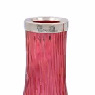 Art Deco Cranberry Silver Vases