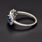 18ct White Gold Sapphire and Diamond Ring