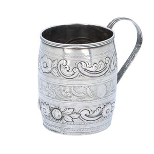 George III Silver Barrel Mug