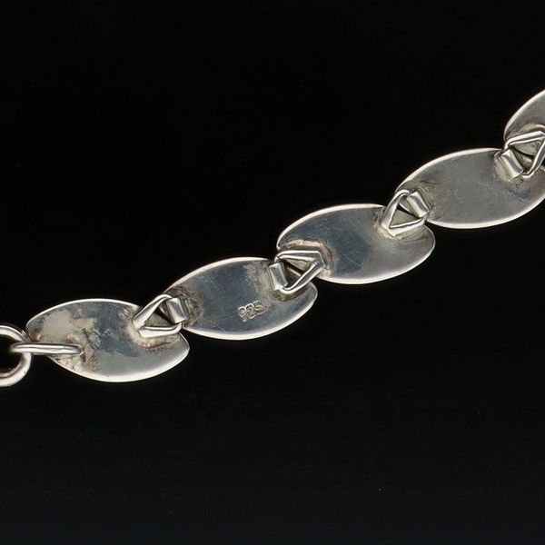 Silver Oval Disc Necklet