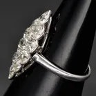 2ct+ Old Cut Diamond Marquis Cluster Ring