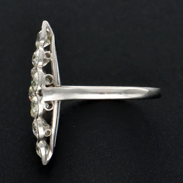 2ct+ Old Cut Diamond Marquis Cluster Ring