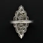2ct+ Old Cut Diamond Marquis Cluster Ring