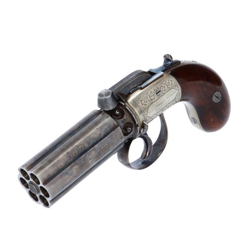 Good Cased 90 Bore Six Shot Percussion Pepperbox Revolver image-5