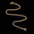 18ct Gold Ruby and Diamond Pendant Necklace
