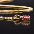 18ct Gold Ruby and Diamond Pendant Necklace