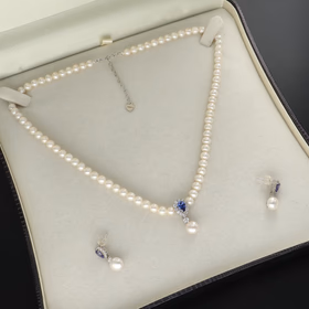 925 Silver Freshwater Pearl Jewellery Set