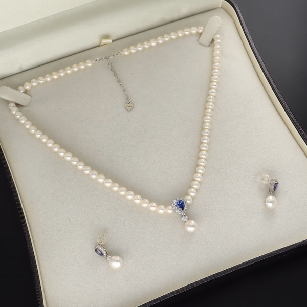 925 Silver Freshwater Pearl Jewellery Set