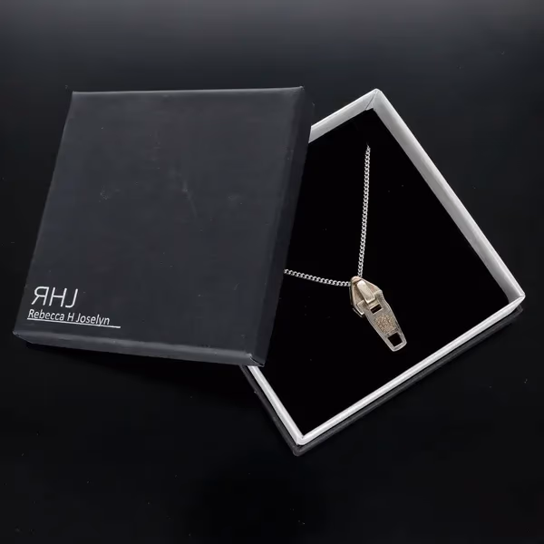 Silver Zip Pendant by Rebecca Joselyn