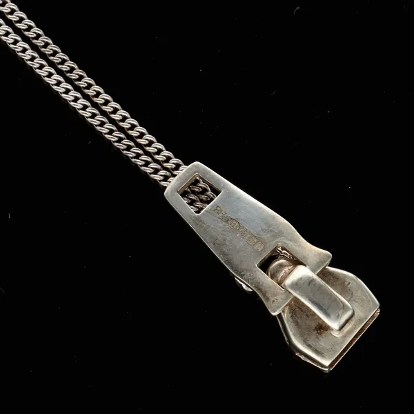 Silver Zip Pendant by Rebecca Joselyn