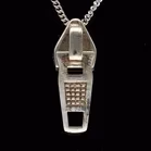 Silver Zip Pendant by Rebecca Joselyn