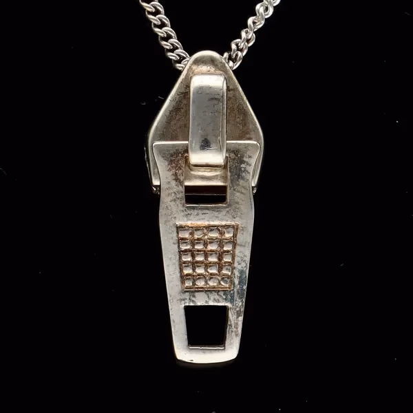 Silver Zip Pendant by Rebecca Joselyn