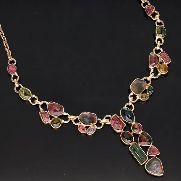 Silver Tourmaline Necklet