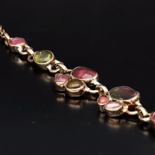 Silver Tourmaline Necklet