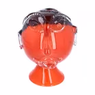 Large Rare Red Glass Head by Erik Hoglund and Jan Erik Ritzman