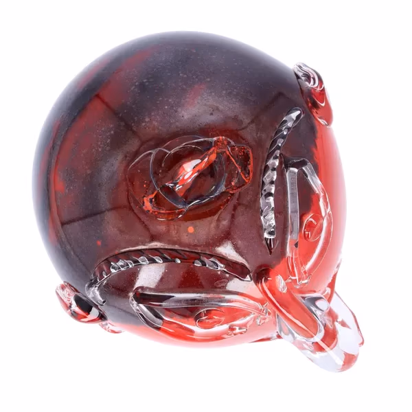 Large Rare Red Glass Head by Erik Hoglund and Jan Erik Ritzman