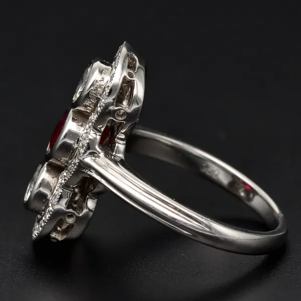 Platinum Ruby & Diamond Ring