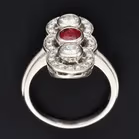Platinum Ruby & Diamond Ring