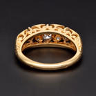 18ct Yellow Gold Victorian Style Diamond Cluster Ring