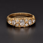 18ct Yellow Gold Victorian Style Diamond Cluster Ring