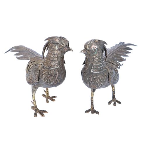Mid 20th Century Pair of Silver Pheasants image-2