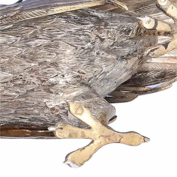 Mid 20th Century Pair of Silver Pheasants