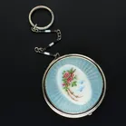Silver Enamelled Chain Compact