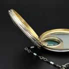 Silver Enamelled Chain Compact