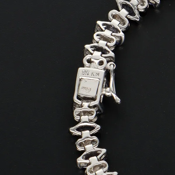 9k Gold Tanzanite and Diamond Tennis Bracelet